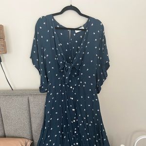 Faithful by Anthropologie Floral Cutout Midi Dress